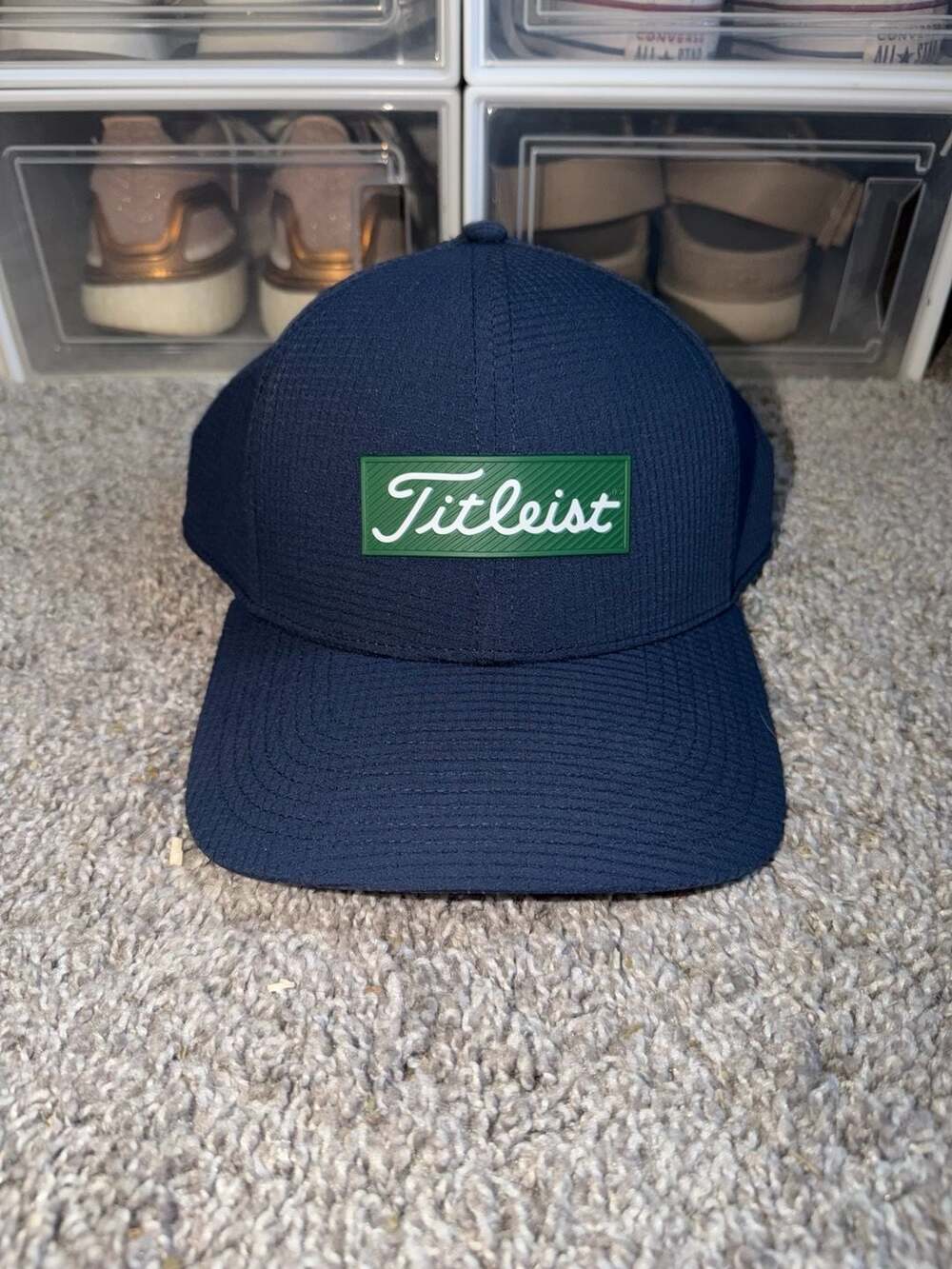 Titleist Oceanside Snapback Golf Hat Navy Hunter White
